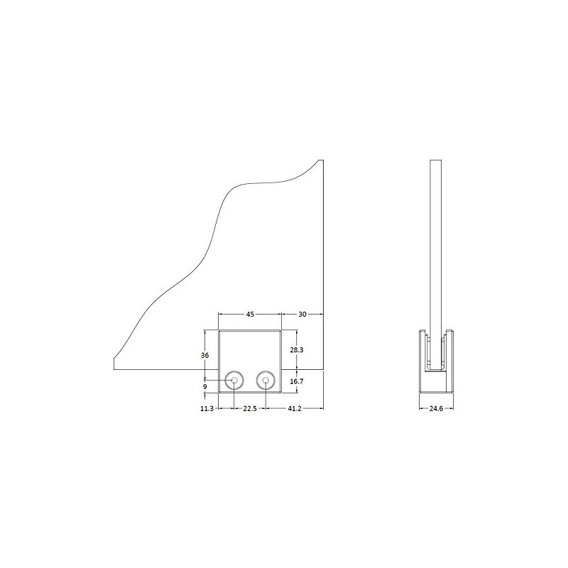 Nuie WRSF001 ǀ Modern Bathroom Wetroom Support Foot and Wall