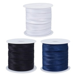 BENECREAT 30m/32.8 Yards 3 Colors Single Fold Bias Tape, 20mm Wide Bias Binding Tape Hemming Tape for DIY Garment Sewing, Seaming, Piping, Quilting