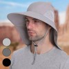 뒷목 가리개 모자 햇빛 차단 벙거지 플랩캡 3컬러 [에쉬 그레이] Back Neck Cover Hat Sunshade Bucket Cap 3 Colors [Ash Gray]
