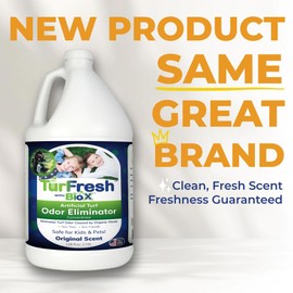 TurFresh BioX Artificial Turf Odor Eliminator Concentrate – 1 Gallon, Original Scent – Pet-Safe Turf Cleaner for Urine and Feces Odor Removal – All-Natural, Non-Toxic, Kid Safe