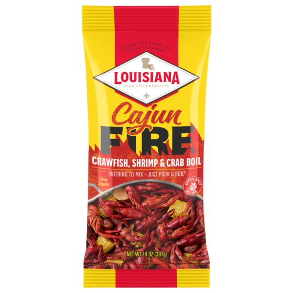 Louisiana - Freidora de pescado, hervir al fuego cajún, 14 onzas (paquete de 12)