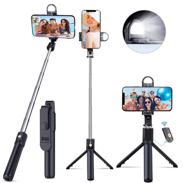 EMAGIE Tripie para Celular Selfie Stick Bluetooth Trípode para Móvil