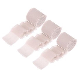 sourcing map Chiffon Ribbon, 1.5" x7 Yard Silk Ribbon Nude Color Tulle Satin Fabric Ribbon for Gift Wrapping Invitations Bridal Bouquets,Pack of 3