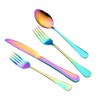16 Piece Rainbow Cutlery Set Suitable for 4 People Stainless