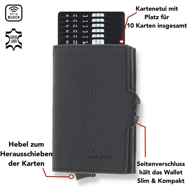 Solo Pelle Leather Slim Wallet with RFID Protection for up
