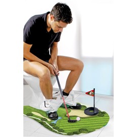 GOODLYSPORTS Toilet Golf Game-Practice Mini Golf in Any Restroom/Bathroom - Great Toilet Time - Dad Gifts, Funny Gifts for Dad, Funny White Elephant Gifts, Gag Gifts for Husband, Boyfriend, Men.