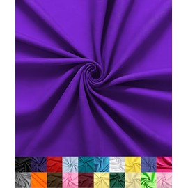 Barcelonetta | Poly Cotton Fabric for Sewing | Broadcloth Fabric | by The Yard | 60" Wide Roll | Lightweight, Breathable | Lining, Home Textile, Skirts, Tote Bags (Purple, 30 Yard)