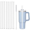 Replacement Straws Clear Plastic PE Safe Non-Toxic Reusable with Cleaning