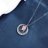 DAYLINLOVE Baseball Necklace Sterling Silver Baseball Player Round Pendant Necklace