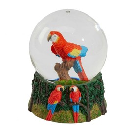 Ravensden Parrot Snow Globe 8cm