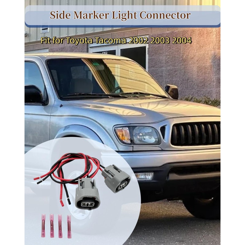 Side Marker Light Connector Harness Plug Pigtail Fit for Toyota