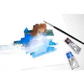 Winsor & Newton Watercolour Paper, 100% Cotton, Bright Natural White, 25,4 x 35,6cm-20 Blatt im Block, 300g/m²