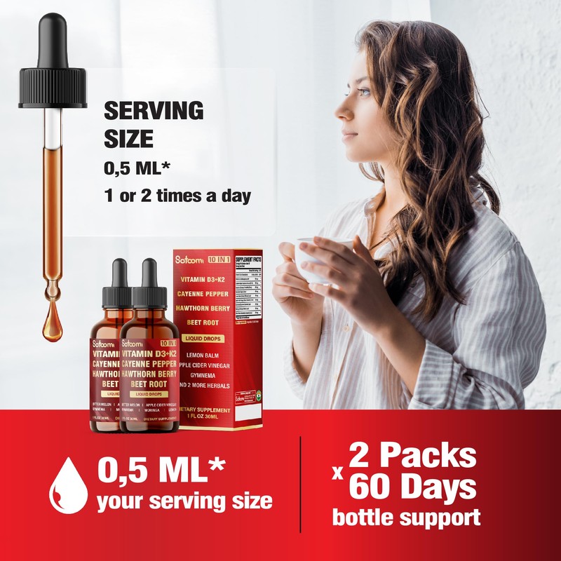 2Packs of 30ml - Cayenne Pepper Liquid Drops with Vitamin