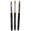 Pinceles Kolinsky Black Rock #6, #8 y #10 Mc Nails
