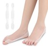 2 Stück Ballenzehen-Schiene, Silikon-Zehentrenner, orthopädisches Hallux-Valgus-Stützband, Zehenglätter (A)