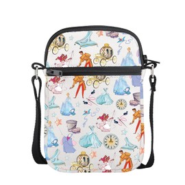 CMNIM Fairy Tales Gifts Princess Movie Crossbody Bag Have Courage And Be Kind Adjustable Strap Handbag Jaq and Gus Fans Gift (have courage and be kind Mini CB)