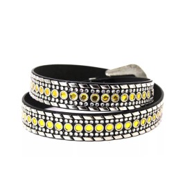 West Star Western Rhinestone Belt Bling Flashy BK GD XXL-44''Pants Size 40-44