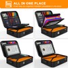 Fireproof Box,Hard Shell Fireproof Safe Box with Lock,Portable Fireproof Safe