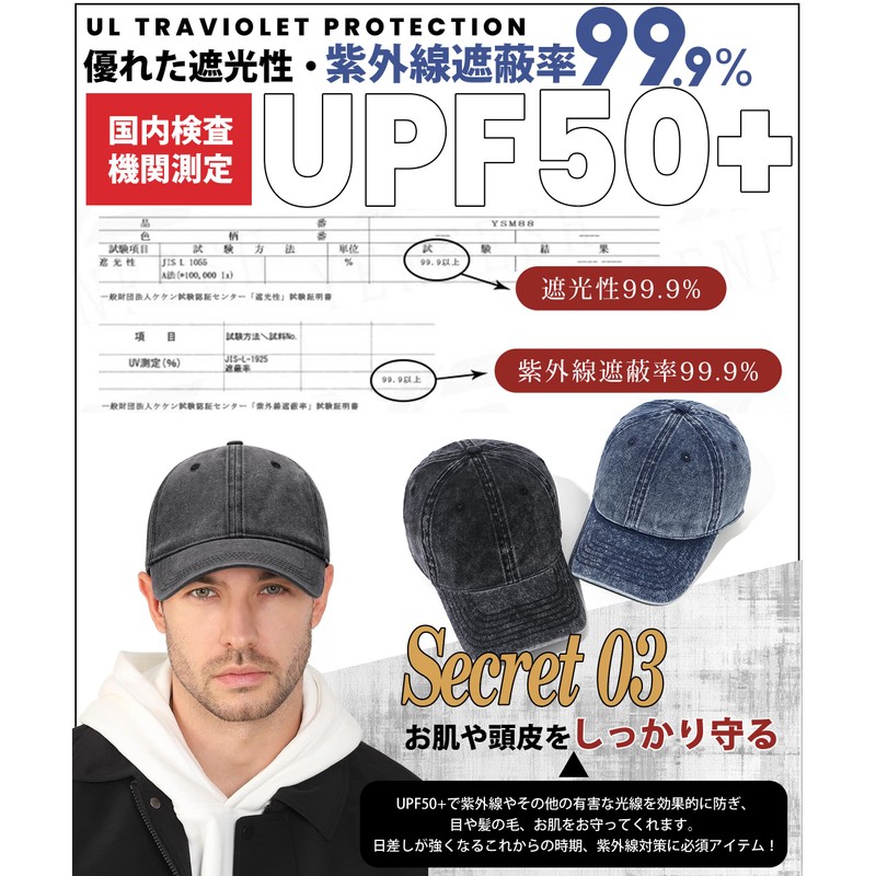 GAOTEK Oversized 58-65cm Cap, Men's Large Size Hat [UPF50+・Shade Measurement・Fully