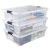 Dehouse 50 L Large Plastic Under Bed Storage Containers, Clear
