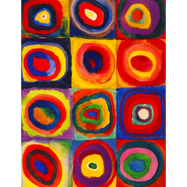 Kandinsky Color Study LARGE Sketchbook: 8.5" x 11" Unlined Notebook,