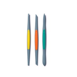 Xiem Clay Finishing Tools - 3pcs Set, Small, Strong & Firm Silicone for Sculpting and Detailing