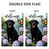 Welcome Spring Summer Black Lab Garden Flags 12x18 Double Sided