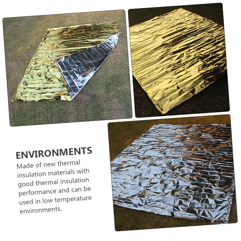 KICHOUSE Insulated Camping Blanket Emergency Tarp Strong Reflection for Outdoor
