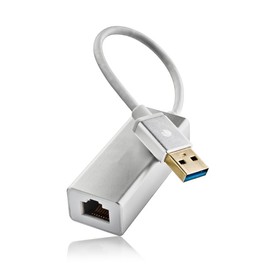 USB-auf-LAN-Adapter, Netzwerkadapter mit USB 3.0-Port, ermöglicht eine schnelle und stabile Internetverbindung, ideal für Geräte ohne Ethernet-Anschluss