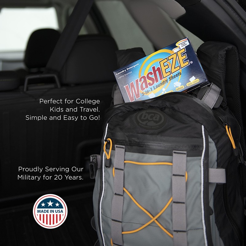 WashEZE 3 in 1 Laundry Detergent Sheets, Scented 120 Count