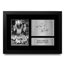 HWC Trading FR A4 John Sillett & George Curtis Coventry City FA Cup 1987 Gifts Printed Signed Autograph Picture for Football Fans and Supporters - A4 Framed