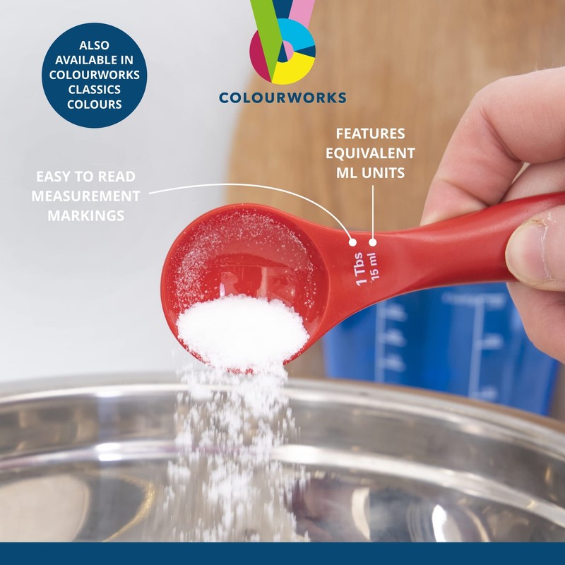 Colourworks Measuring Spoon Set, 5 Spoons for Measuring Food, Durable,