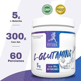 Fit Soul L-Glutamina Suplemento Alimenticio 300 g Fortalecedor