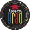 Unique Party 72664 - 18cm Colourful Graduation Paper Plates, Pack