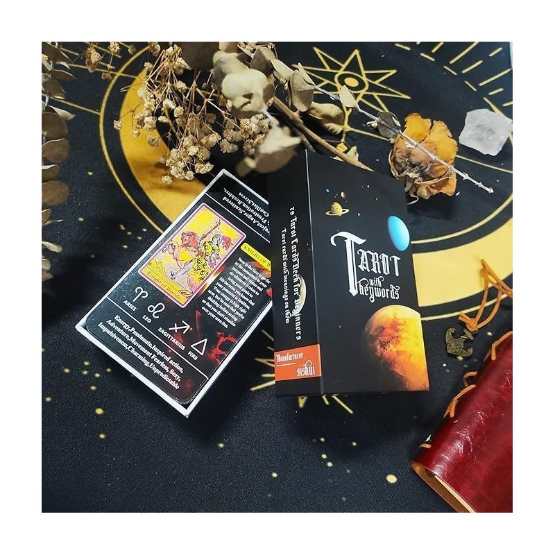 QCFQCF Tarot Cards for Beginners,Tarot Cards with Meanings on Them,Tarot