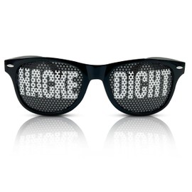 Lieblingsmensch Party Sunglasses with Motif | Hook Proof | Black Fun Glasses for Festivals Carnival Fancy Dress | as Accessory for Drinking and Celebration Parties