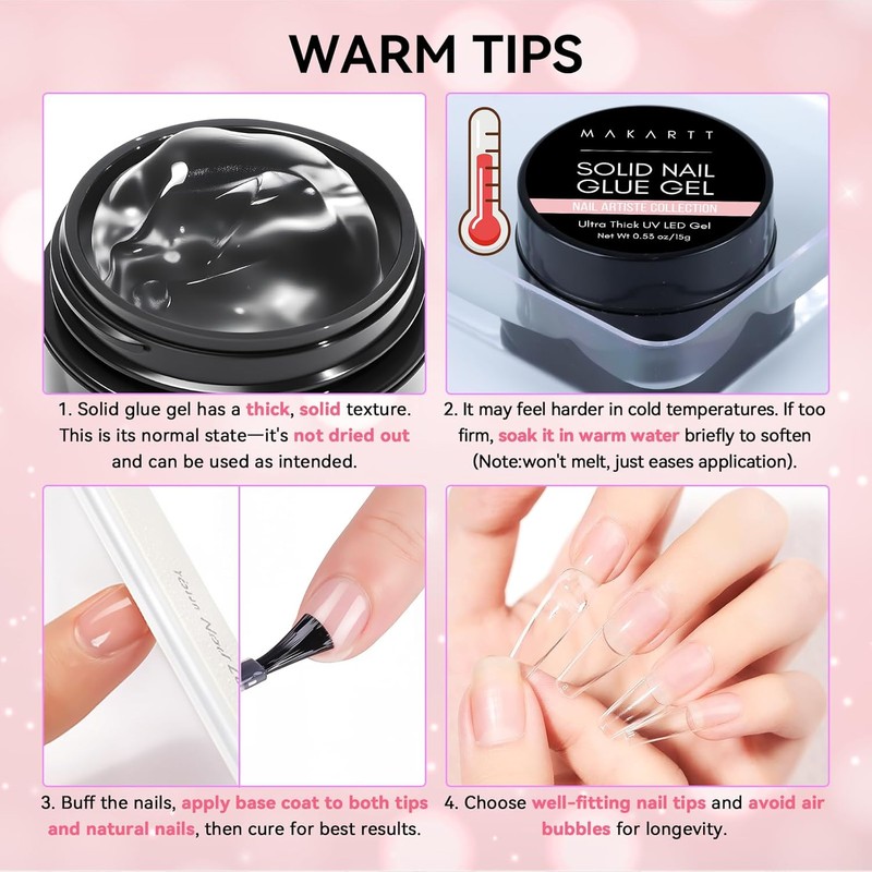 Makartt Makart Solid Gel for Nail Press: Strong Gel for