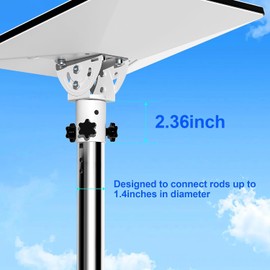 Starlink Mini Mount Kit - Pipe Adapter, No-Tool 360° Rotation Roof Mount Adaptor, Heavy-Duty & Weatherproof Pole Mounting(Max 1.38-inch Poles), Upgraded Starlink Accessories for Wall, RV