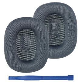 Adhiper Improved Replacement Ear Pads for 2024 Max Headphones, Mesh Fabric Ear Pads with Memory Foam and Magnet, Comfortable, Breathable, Fresh Colour (Midnight)