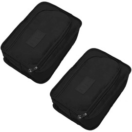 Pack of 2 Shoe Bag Travel Waterproof Shoe Bag for Shoes Shoe Bag Suitcase Organiser Shoe Bags Portable Travel Shoe Bags Organiser for Travel or Home Storage, black, travel bag