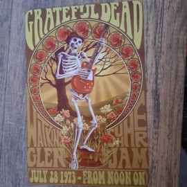 Grateful Dead Watkins Glen Summer Jam Poster 8x12 Metal Wall Sign