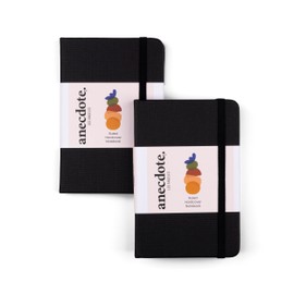 ANECDOTE. Small Notebook (2 Pack) - Premium Quality Pocket Journal for Writing Notes - Compact, Durable, Ideal Travel Journal for Notes & Lists - Expand Your Creative Potential! (Black)