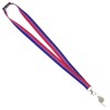 Zac's Alter Ego Shiny Metal Whistle on Bisexual Stripe Lanyard