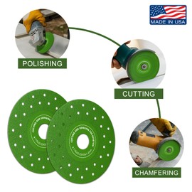 Diamond Saw Blades 100mm/4 Vacuum Brazed Ultra-Thin Multi-Pore Abrasive Discs for Cutting Porcelain, Glass, Ceramic Tile, Granite, Marble 3PACK