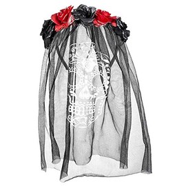 Boland La Calavera Headband with Veil Multi-Coloured 97044