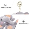 TOYANDONA Car Key Holder Plush Elephant Keychain Stuffed Animal: Small