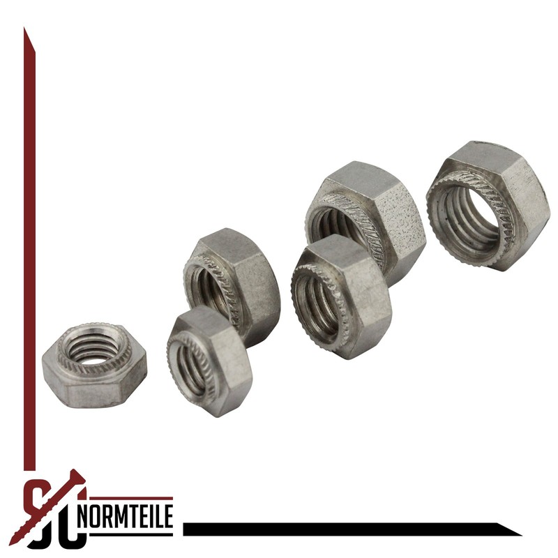 Hexagonal Insert Nuts/Set Nuts - M4 - (Pack of 10)