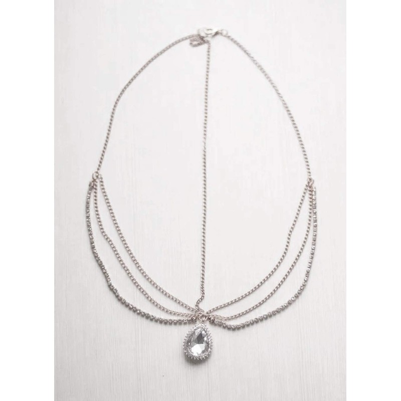 Anglacesmade Cadena de cabeza bohemia con forma de lágrima de