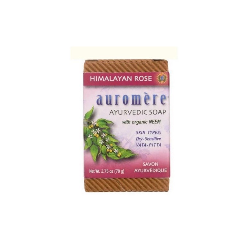 Ayurvedic Bar Soap Himalayan Rose, 2.75 oz By Auromere