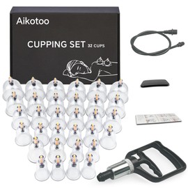Cupping Therapy Set 32 Massage Therapy Cups Cupping Kit for Body Cellulite Massage Back Pain Relief, Chinese Acupoint Physical Hijama